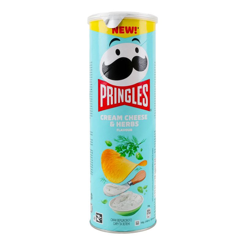 Чіпси Pringles Cream Cheese & Herbs 165г